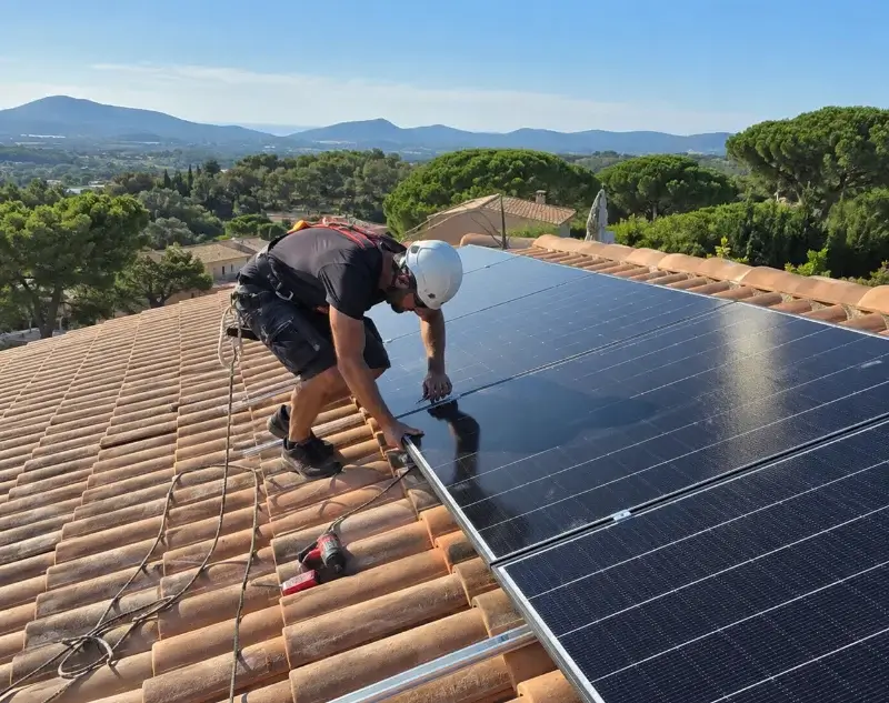 Installateur panneaux solaires Sainte-Cécile-les-Vignes — pose photovoltaïque sur toiture
